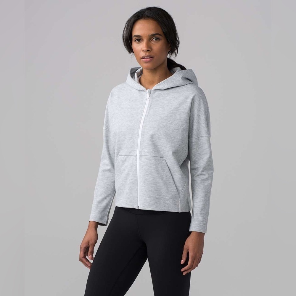 Lululemon Minimal Hoodie, Heathered Power Grey, Size 4